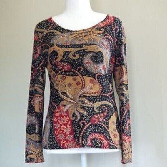 Affinites Armand Thiery Top Gypsi Paisley Multicolor - Size S - Picture 1 of 5